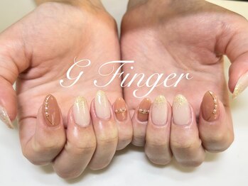 ジーフィンガー 大井町店(G Finger)/パール×ゴールドの上品ネイル