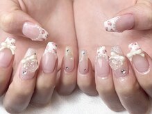 マイフェアレディ 今池(MyFairLady)/ローズ×リボンの姫系ネイル