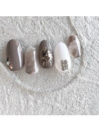 バレンタインネイル