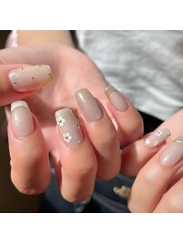 大人っぽベージュ×ガーリー