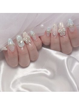 マリネイル(Mari NAIL)/千鳥柄ネイル