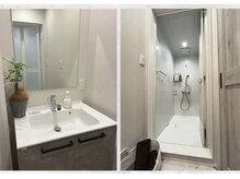 シャワー完備。デトックスコースを受けた方がご利用いただけます