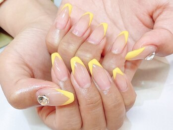 ライトウェーブ 長野駅前店/黄色のフレンチネイル♪