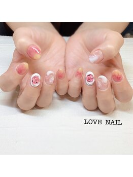ラブネイル(LOVE NAIL)/ピーチネイル