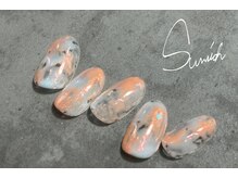 サンリッチ 恵比寿(Sunrich)/ミラーが可愛いニュアンスアート