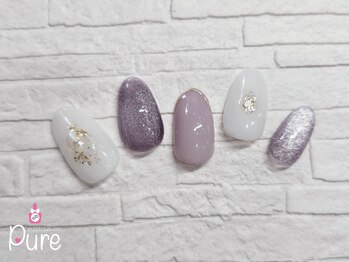 大人可愛い定額ネイル¥7800