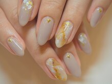 アールローズ(R-rose)/ベージュ大理石ネイル￥9936