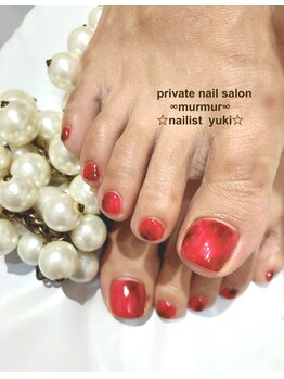 プライベート ネイルサロン マーマ(murmur)/赤ネイル