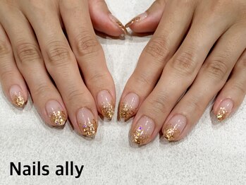 ネイルズアリー 立川店(Nails ally)/ラメグラデーション×ホログラム