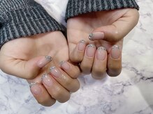 ネイルアンドアイラッシュサロン エスポアール(nail&eyelash salon espoir)/ストーンフレンチネイル