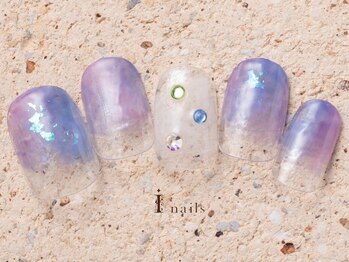 アイネイルズ 町田店(I nails)/梅雨ストーンネイル6480円