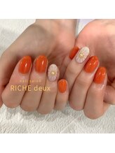 リッシュ ドゥ(RICHE deux)/ぷっくりフラワーネイル！