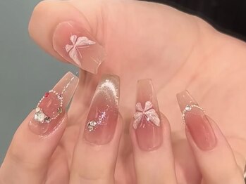 ウサギネイル 新大久保店(usagi nail)/ピンクネイル