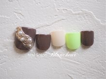 ネイルサロン ブランシュール(Nail Salon Blancheur)/大人ニュアンスフットネイル