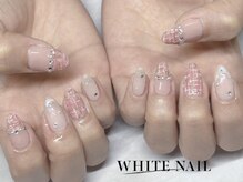 ホワイトネイル(WHITE NAIL)/ツイードネイル/持ち込み