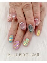 ブルーバードネイル(Blue bird nail)/アシンメトリーnail