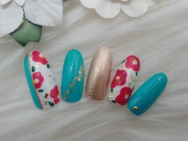 お正月　着物ネイル　￥9790