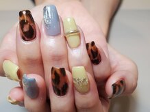 ケー フレーバー ネイル(K flavor nail)/お客様ネイル【秋　レオパード】