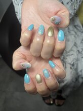 ブランシュネイル(BlancheNail)/ギンガムチェックで涼しいね