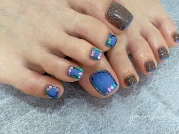 フォーシック 大森(fourchic)/ホログラムフットネイル