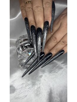 黒×シルバーグラデ