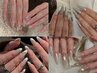 【チップ長さだし】フレンチ/ミラー/オーロラ/フラッシュワンカラー¥9990
