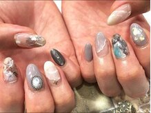 ネイルサロン ティディ(TIDY)/大人カラーの大理石ネイル