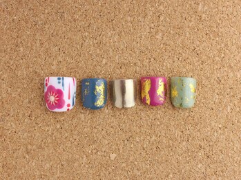 ネイルサロン ブランロール 白金店(Nail Salon Blanl'or)/FOOT カラフル和ネイル♪