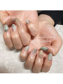 ミントグリーン×ニュアンス