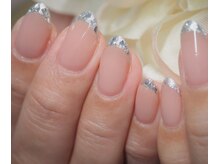 ネイルサロン イツキ(itsuki)/ガラスフレンチ{シルバー編}
