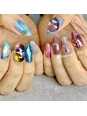 haruka nail × ぽこぽこネイル