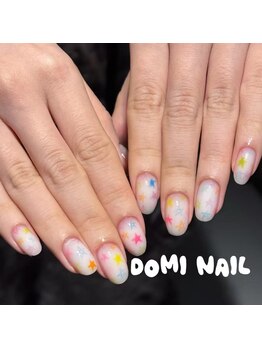 Domi Nail Salon 渋谷店　長さだし/持ち込み/フィルイン/ワンホン/手書きスター＊