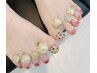 《FOOT》親指アート+ワンカラーネイル(フットバス付) ／6300