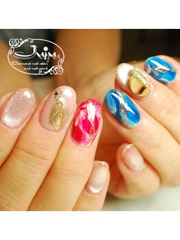 ジュジュ(Juju)/ちぐはぐネイルクリスマスネイル