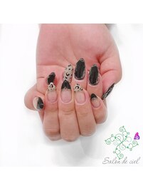 秋のニュアンスレオパートネイル