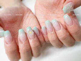 クリーミーグリンカラーグラデ