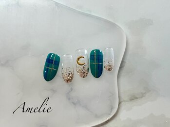 アメリ(Amelie)/チェック/ワンカラー/月