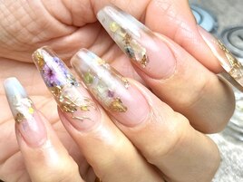 【デザスカ】押し花埋め込み