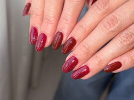 ボルドーワンカラー×フラッシュ