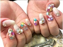 ネイルサロン ティディ(TIDY)/シェル&パール/パーティネイル