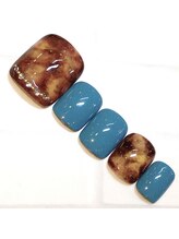 ライト ネイルズ ニシノミヤ(light nails NISHINOMIYA)/フット☆ べっこうネイル