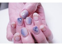 プチリリィ(Petit Lily)/ブルーのニュアンスネイル