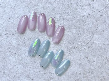 ビーエスネイル 金山店(bs-nail)/透けマグ×オーロラフィルム