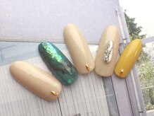 ネイルサロン ティディ(TIDY)/マスタードイエローがポイント