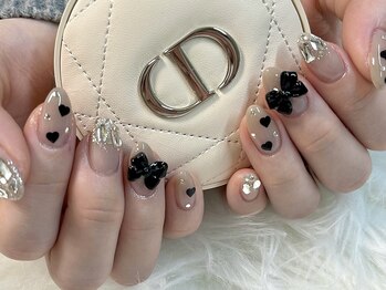 シピ ネイル(Chipi Nail)/ちゅるん×韓国りぼんネイル