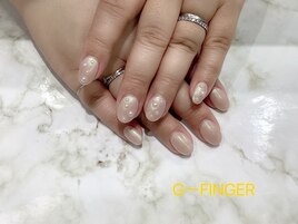 ベージュ×オーロラパウダー