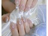 《自爪が透けない♪スキニーフレンチも◎》 フレンチ＋ベースカラー ¥11400 