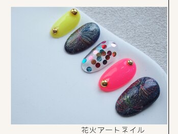 プレンティー 北千住西口店(plenty)/花火アートネイル