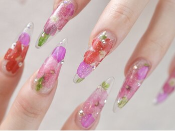 ネイルサロンラグジュアリー 梅田店(LUXURY)/押し花ネイル