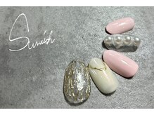 サンリッチ 恵比寿(Sunrich)/ラブリーで上品、ミラーネイル